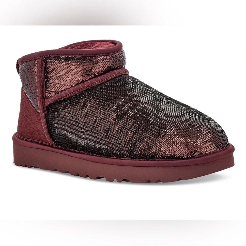 NIB UGG® 1151616 Women's Classic Ultra Mini Mirror Ball Cold Weather Boo…